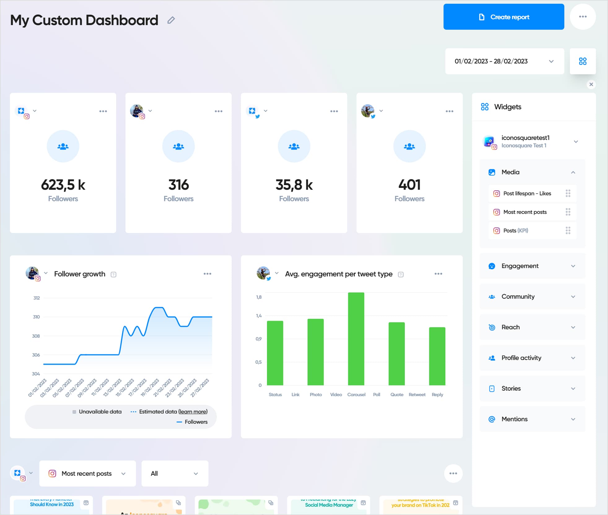 Iconosquare Analytics Dashboard