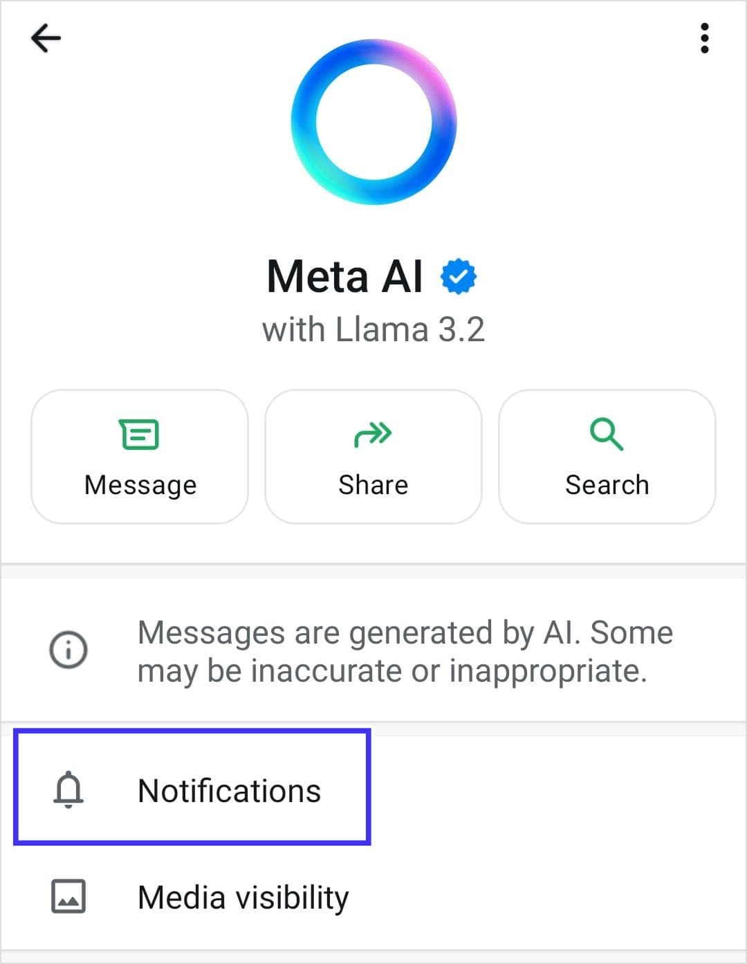 Open Chat Notifications Settings