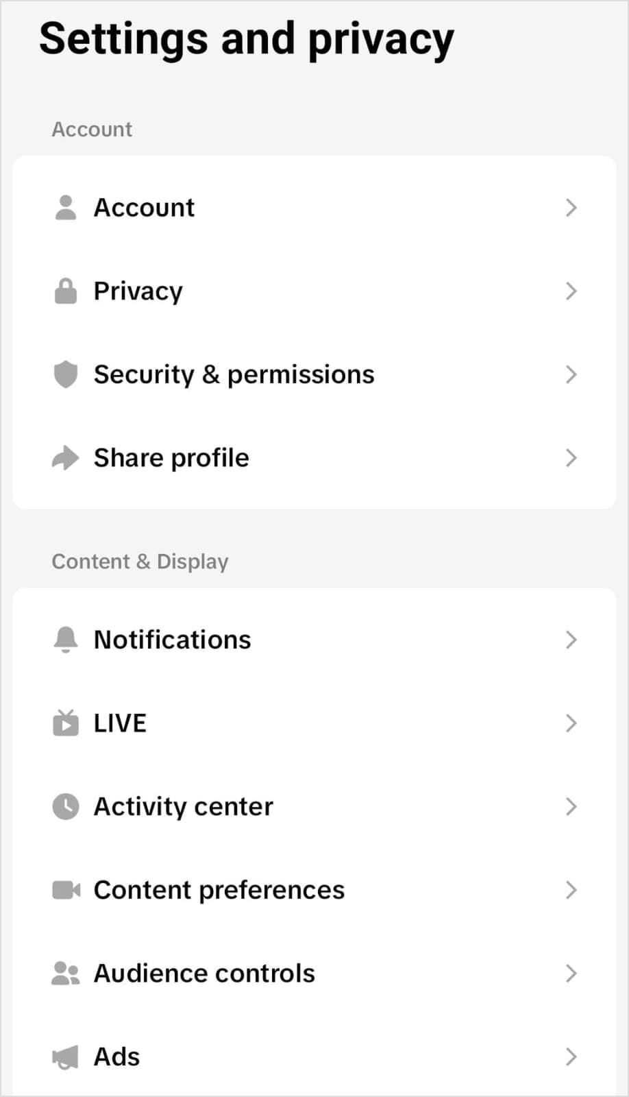 Open Privacy Settings