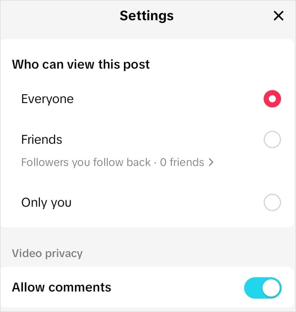 TikTok Visibility Settings for Content