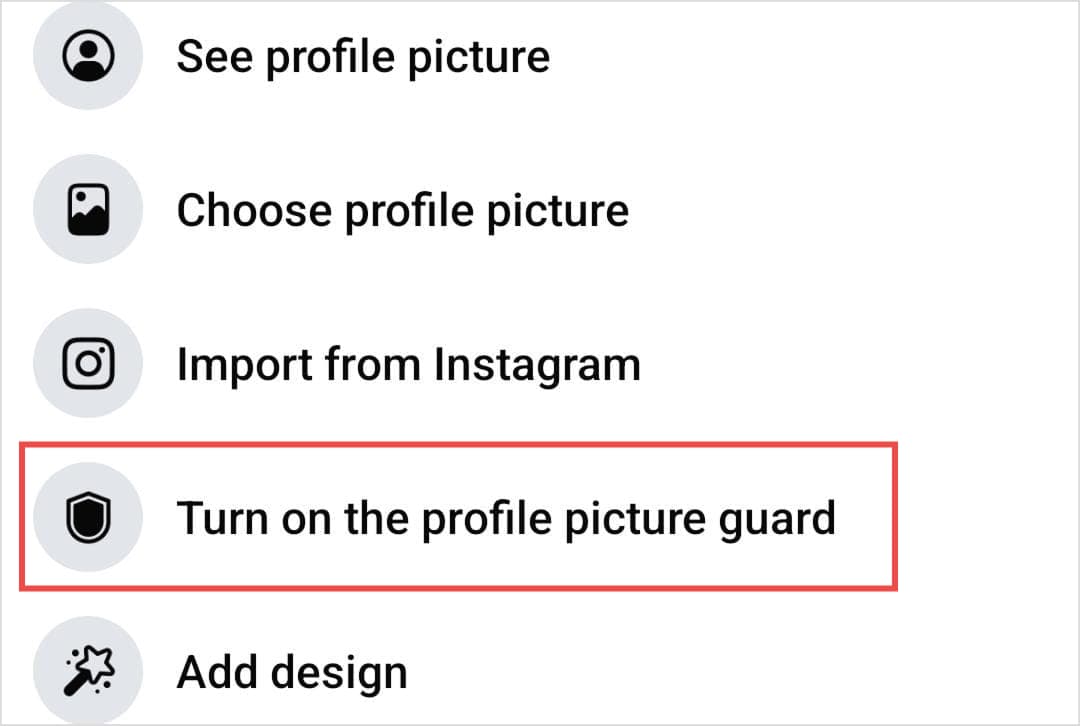 Turn on profile picture guard