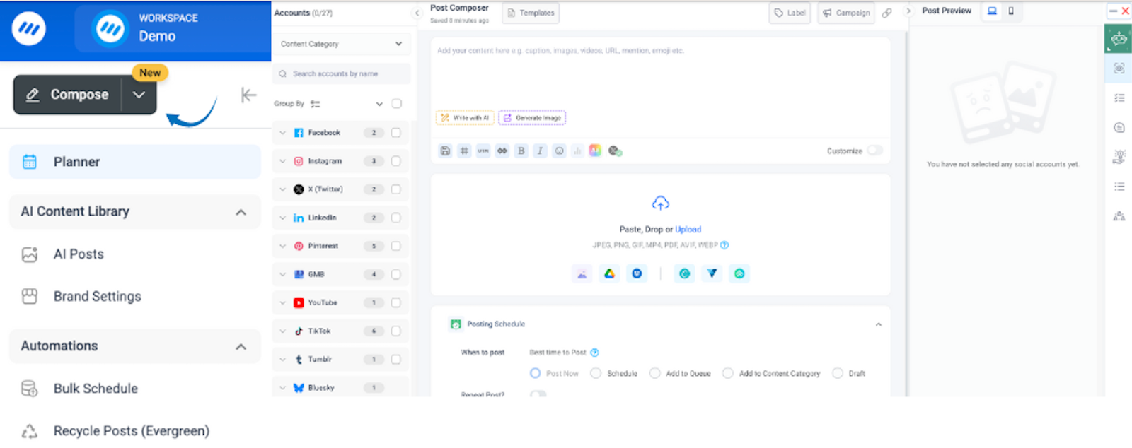 The composer interface