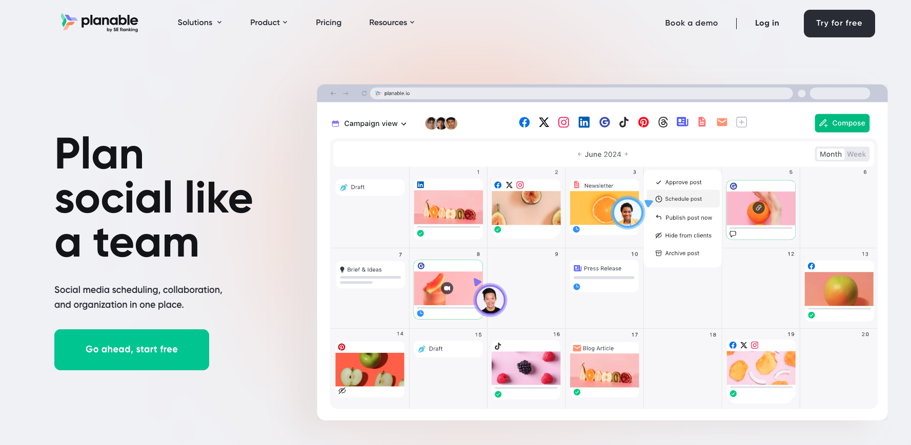 Sprout Social alternative: Planable