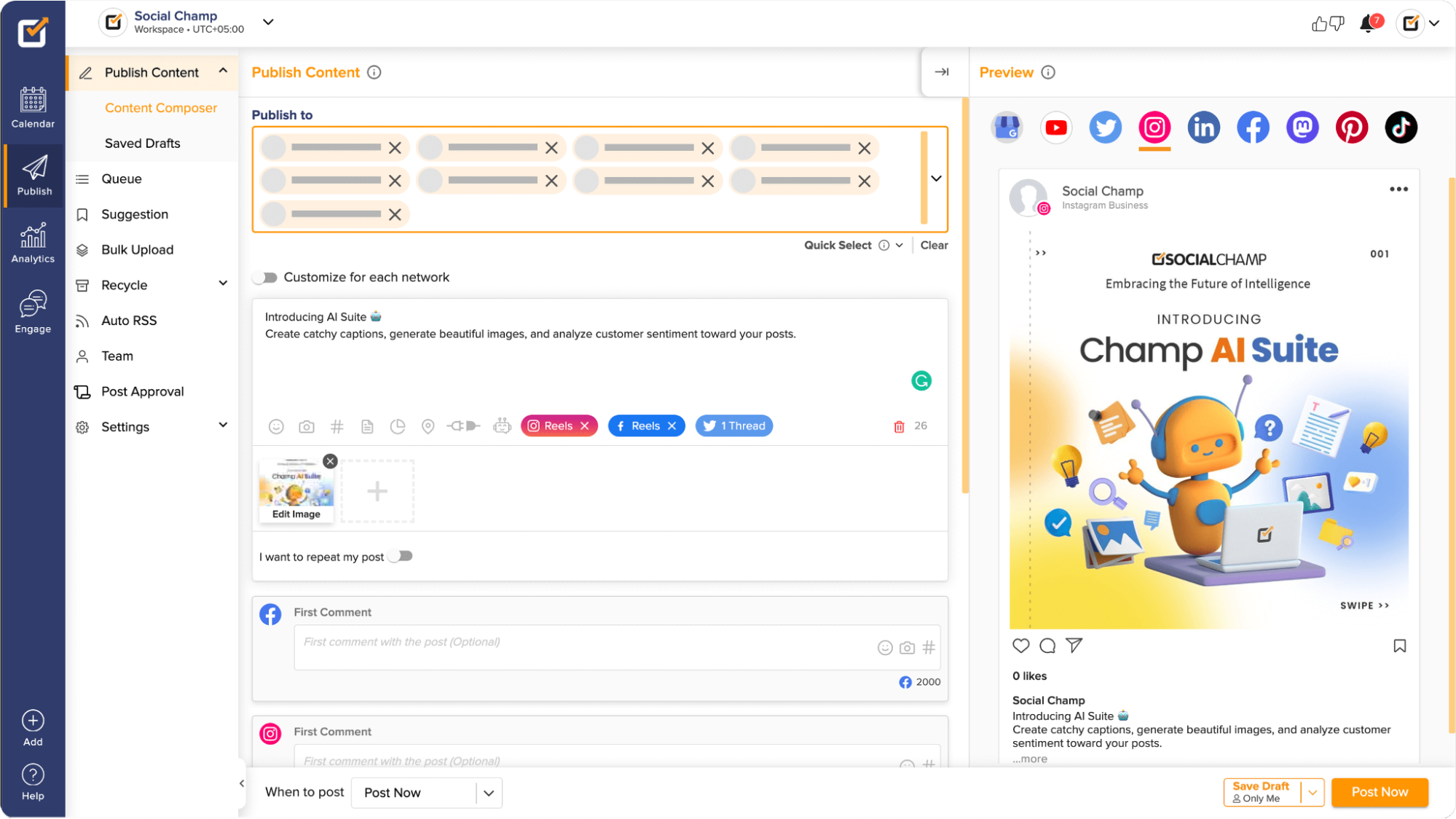 Social Champ Dashboard