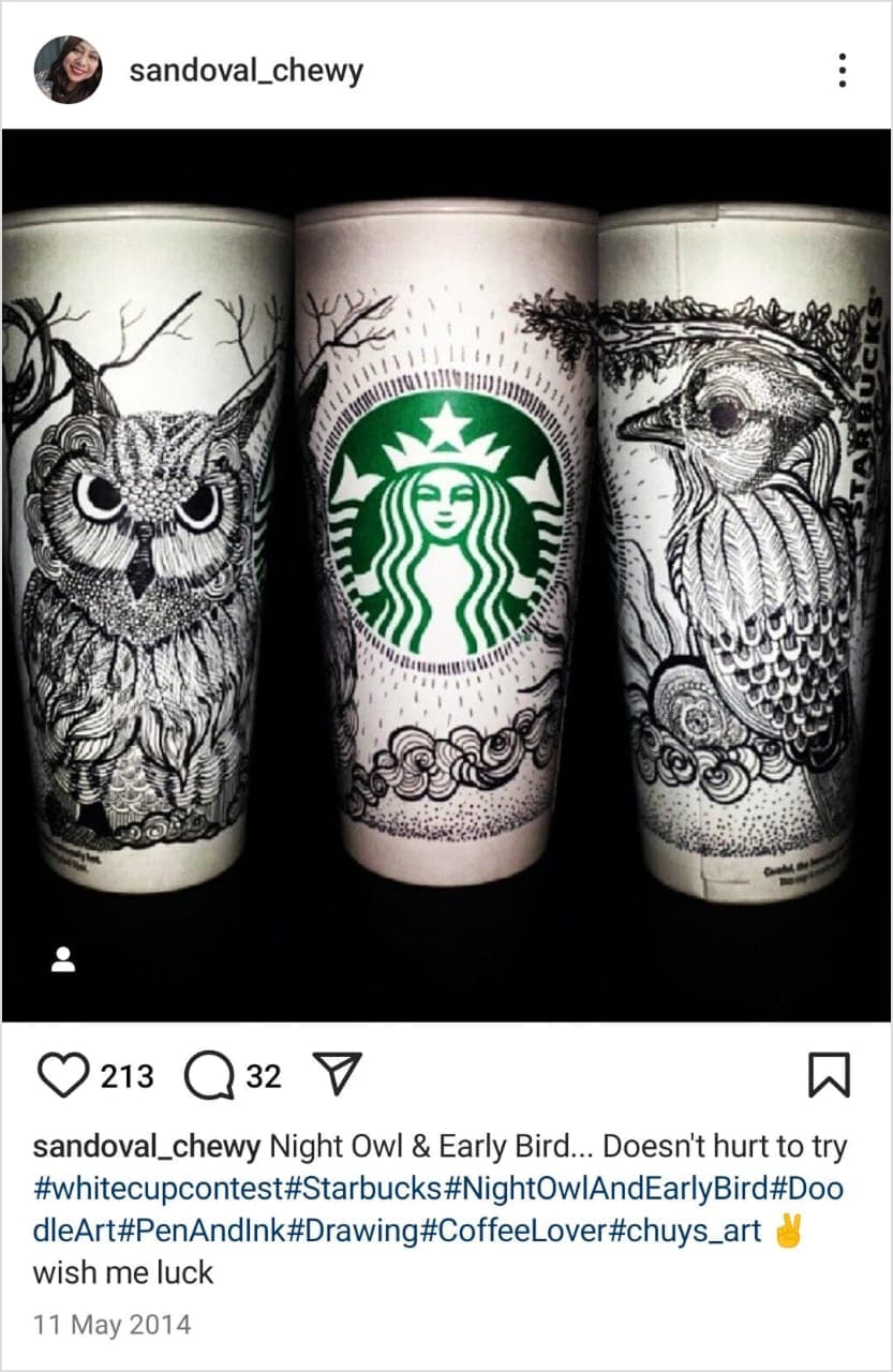 Starbucks Share UGC Content on Social Media