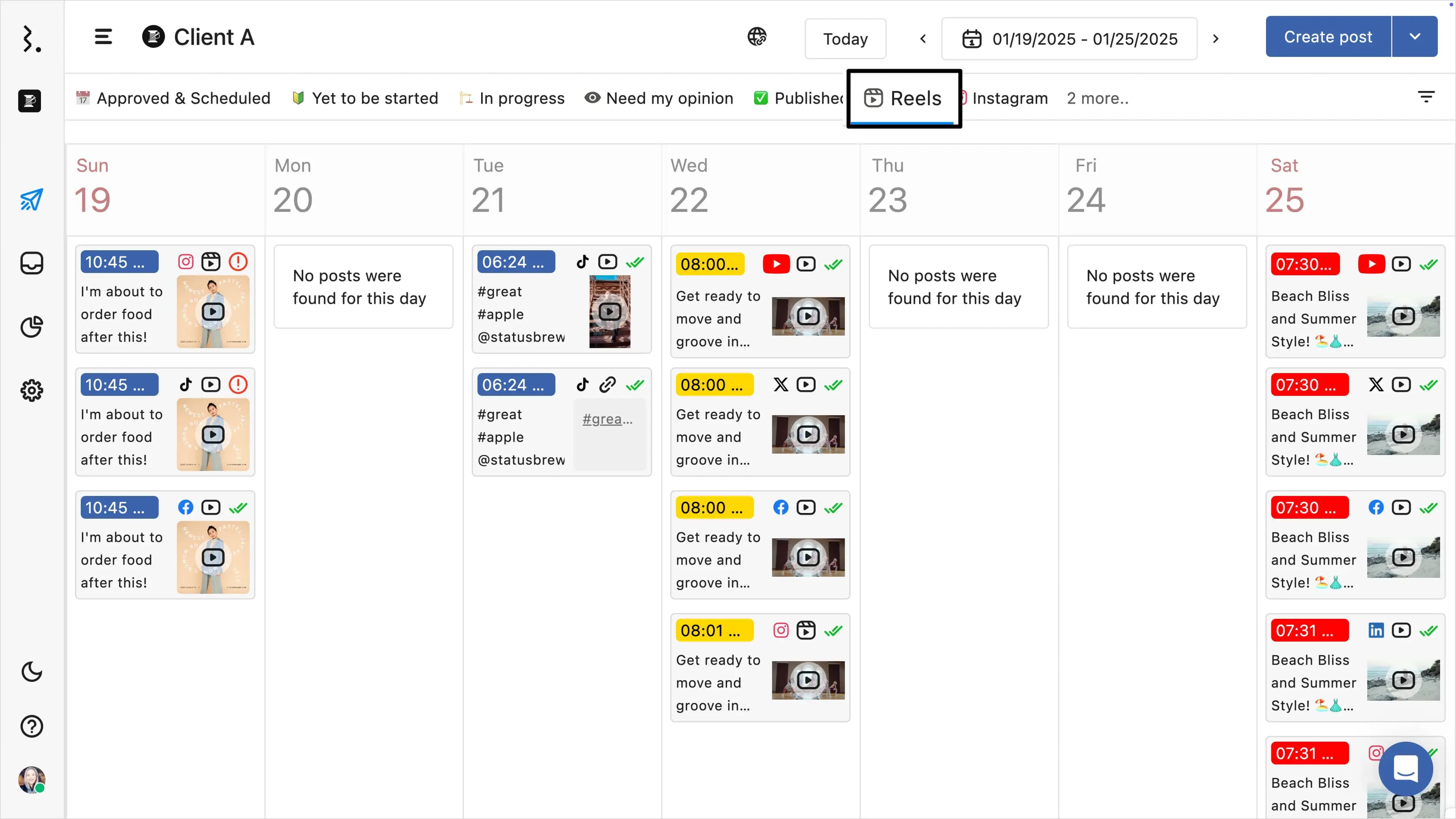 Statusbrew Scheduling