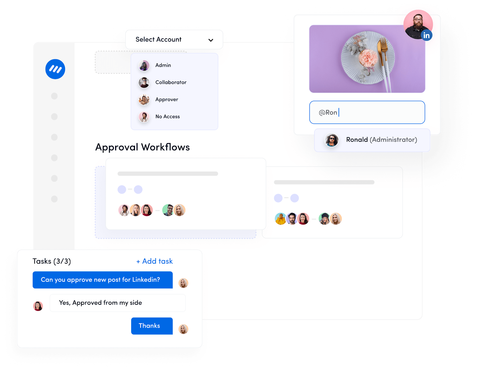 Team collaboration and approval workflow