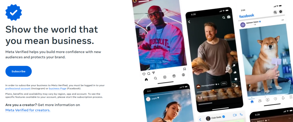 meta verified for business