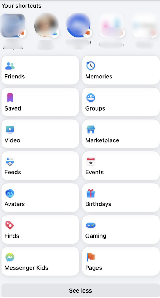 Shortcuts bar