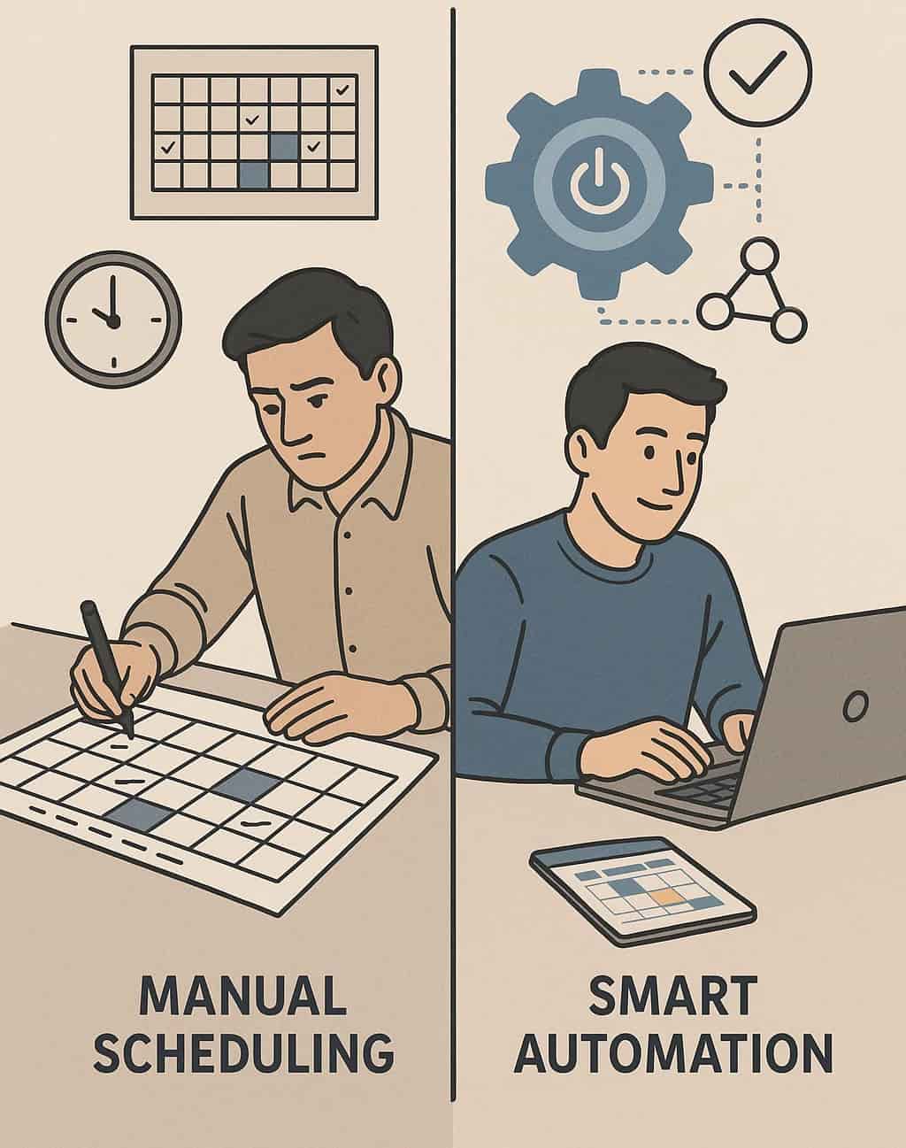 Manual scheduling vs smart scheduling