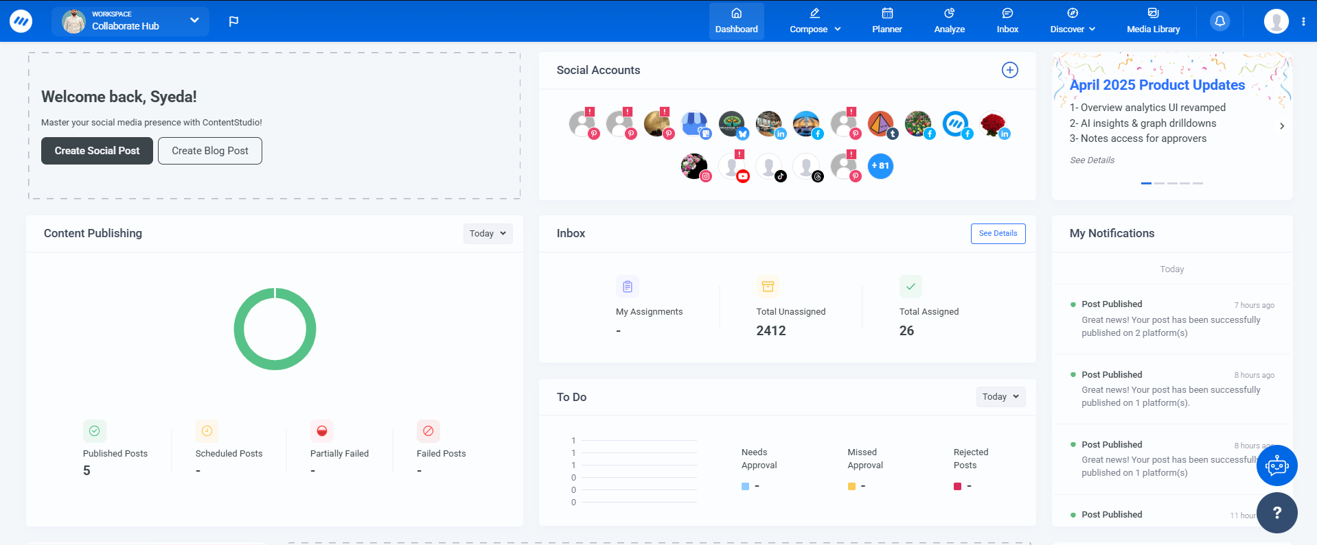 CS dashboard