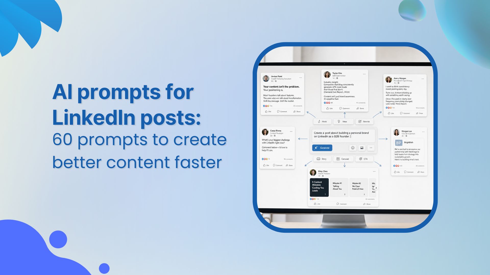 AI prompts for LinkedIn posts: 60 prompts to create better content faster