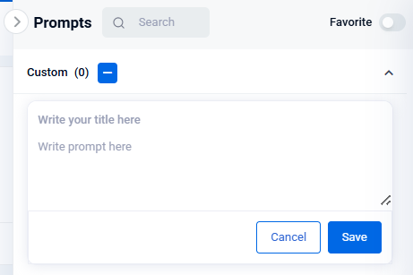 custom prompts