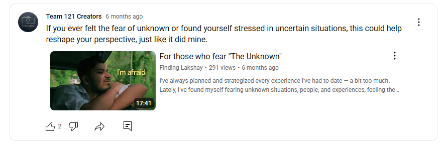 Share other content creators' videos