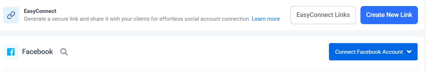 Connect Social media profiles