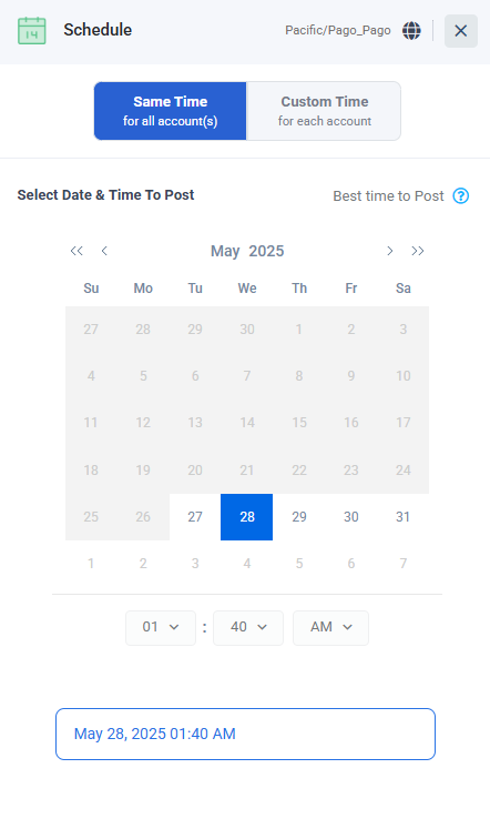 set time and date 