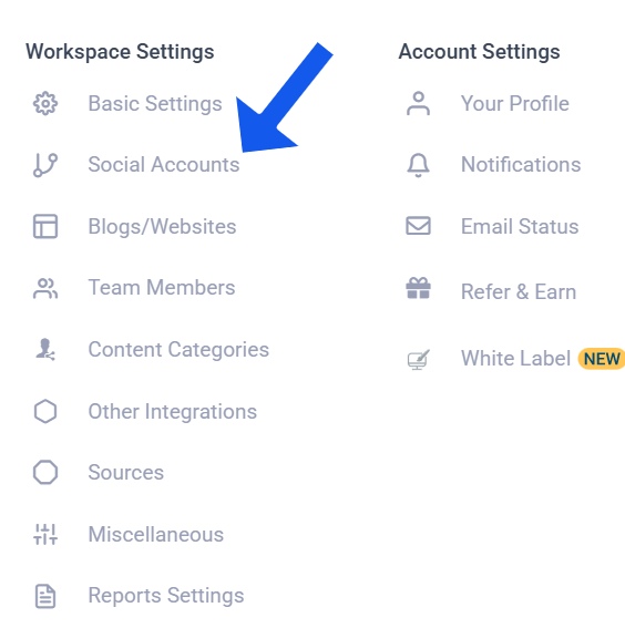 Social accounts