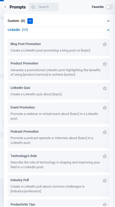 linkedin prompts