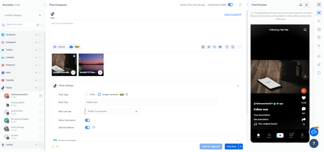 tiktok carousel posts