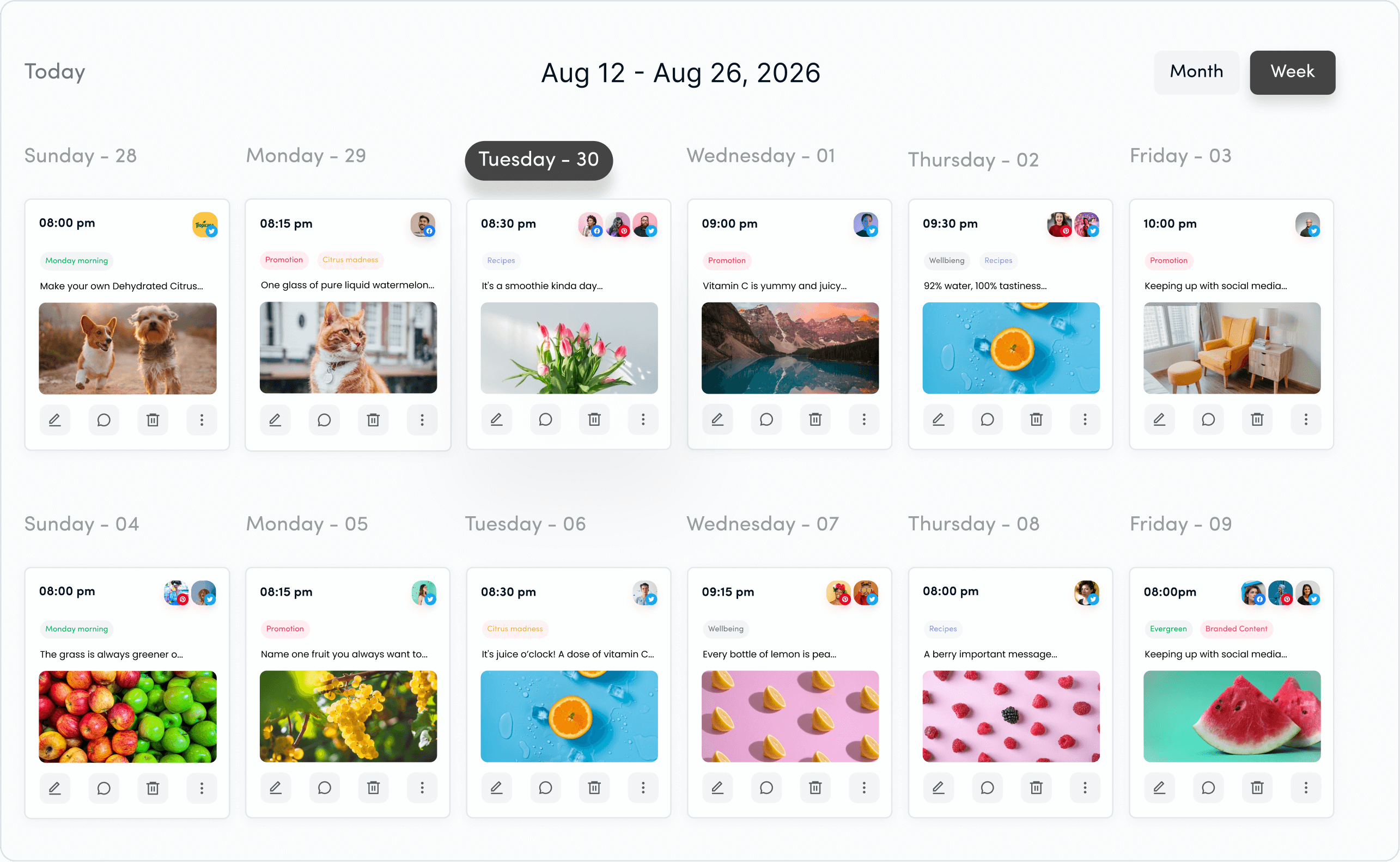 content calendar 