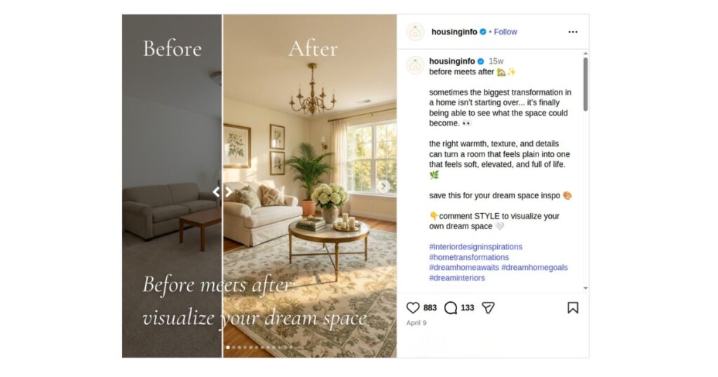 Before-and-after content