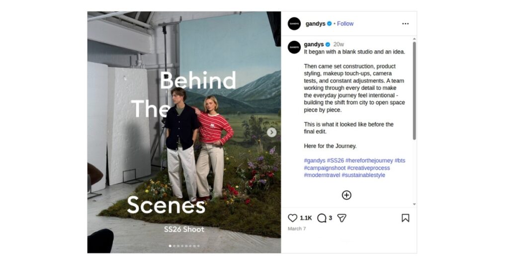 Behind-the-scenes content