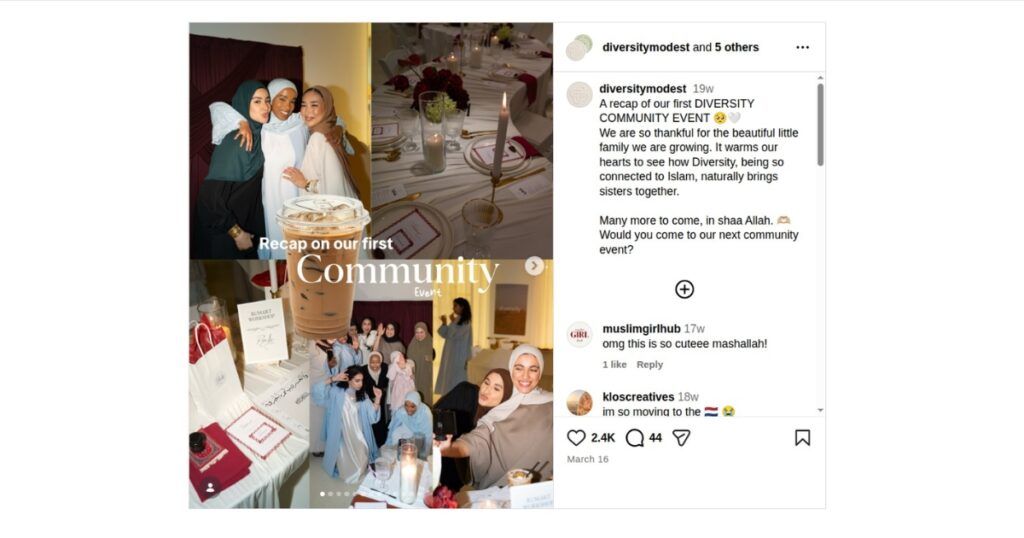 Event recap post