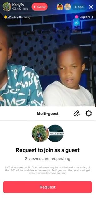 Request to join live