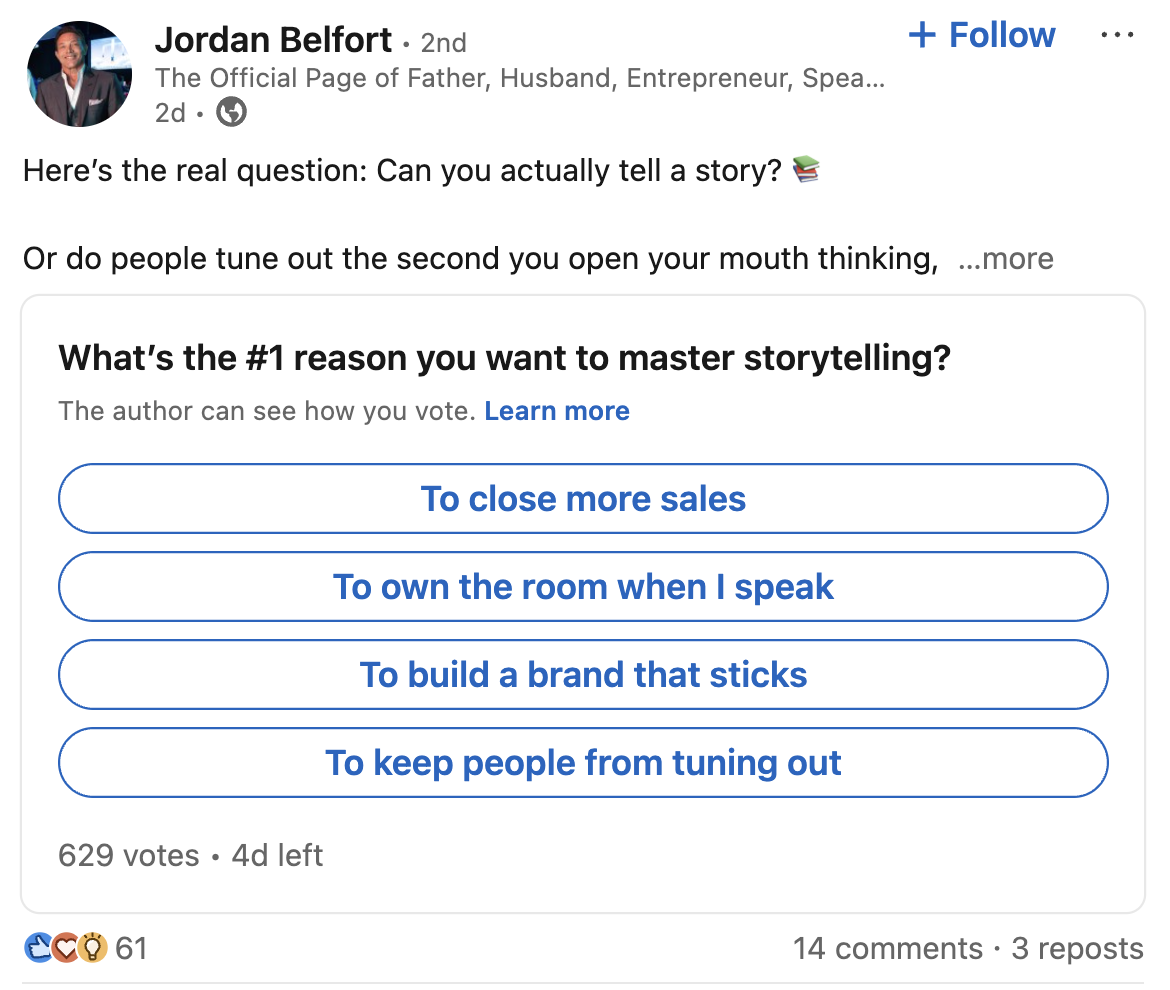 Ask compelling questions