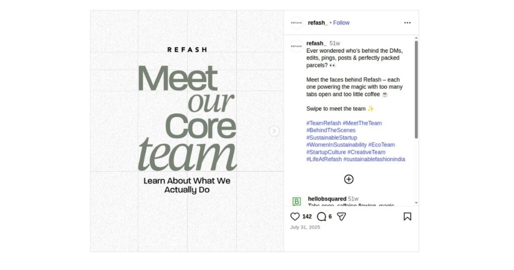 Team introduction post