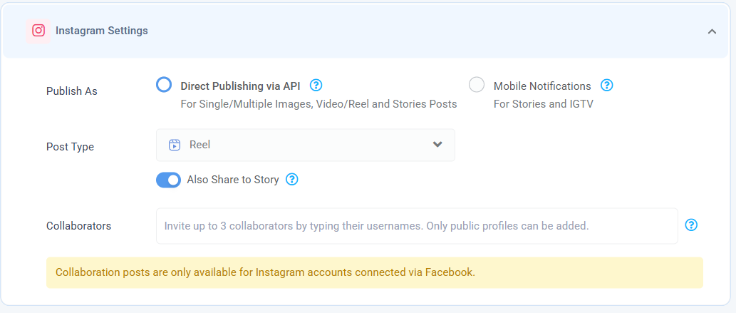 Choose publishing method