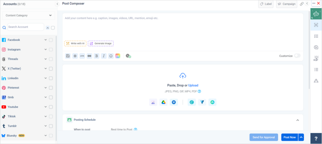 social schedular by  Contentstudio