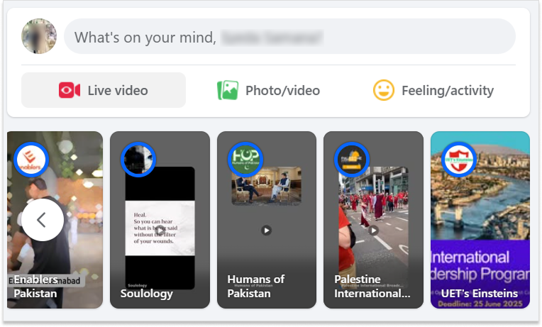 Facebook interactive stories