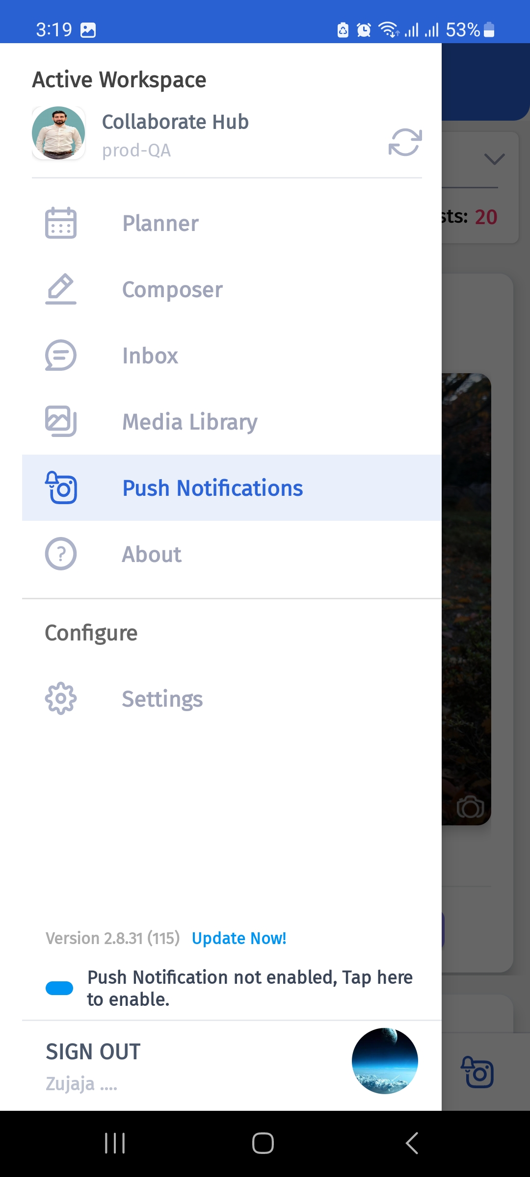 Push notifications