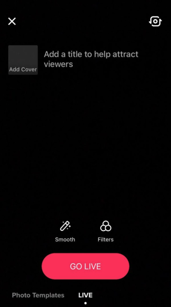 swipe over to the LIVE tab