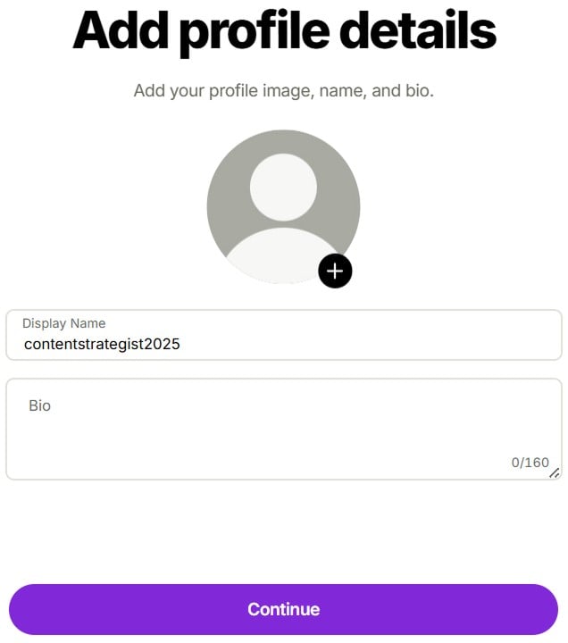 Add profile details