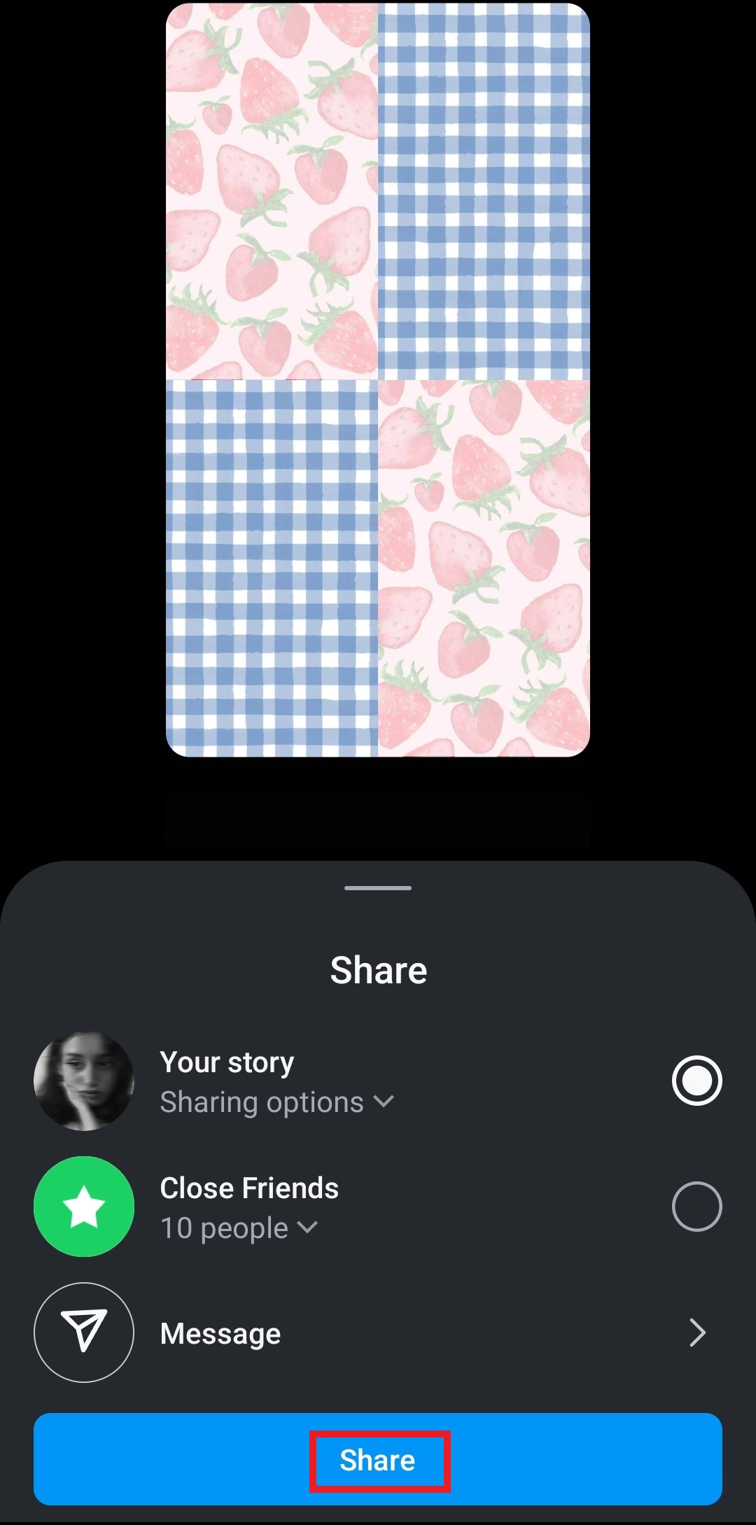Choose story audience on Instagram