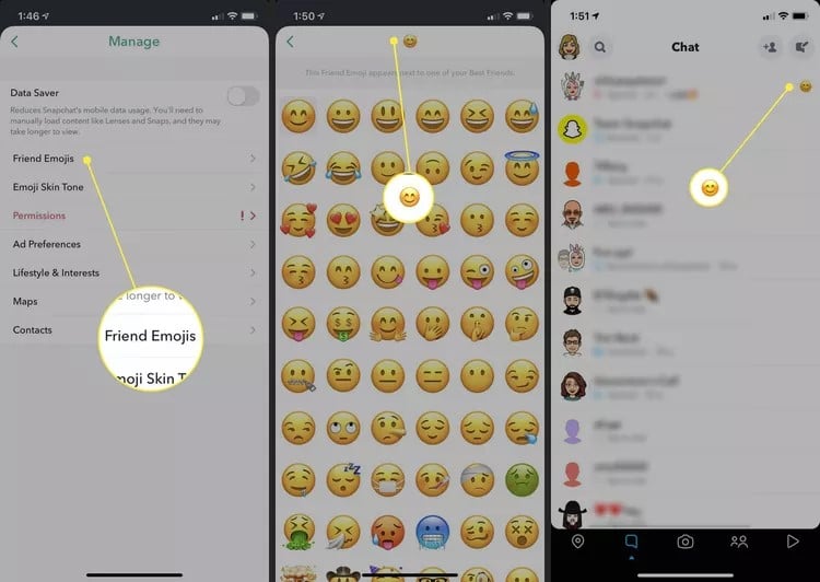 Customizing Snapchat emojis on iPhone