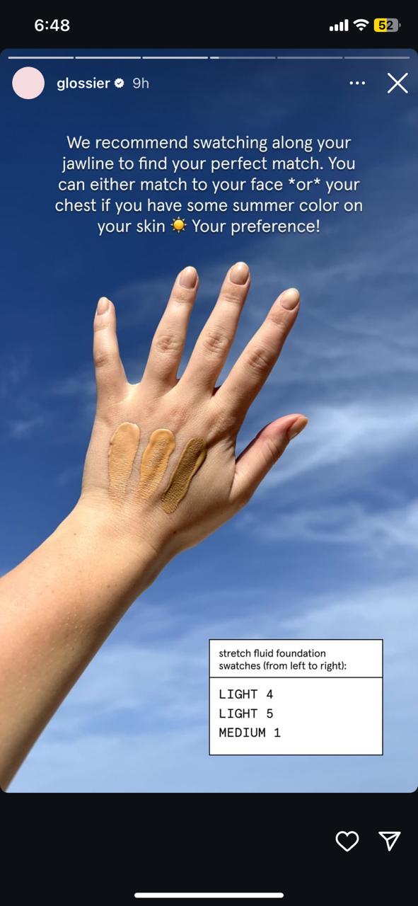 Glossier example