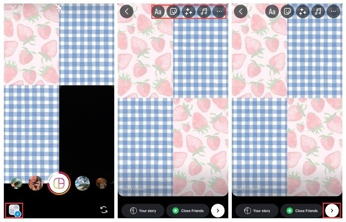 How to use Instagram Story layout steps 5-6