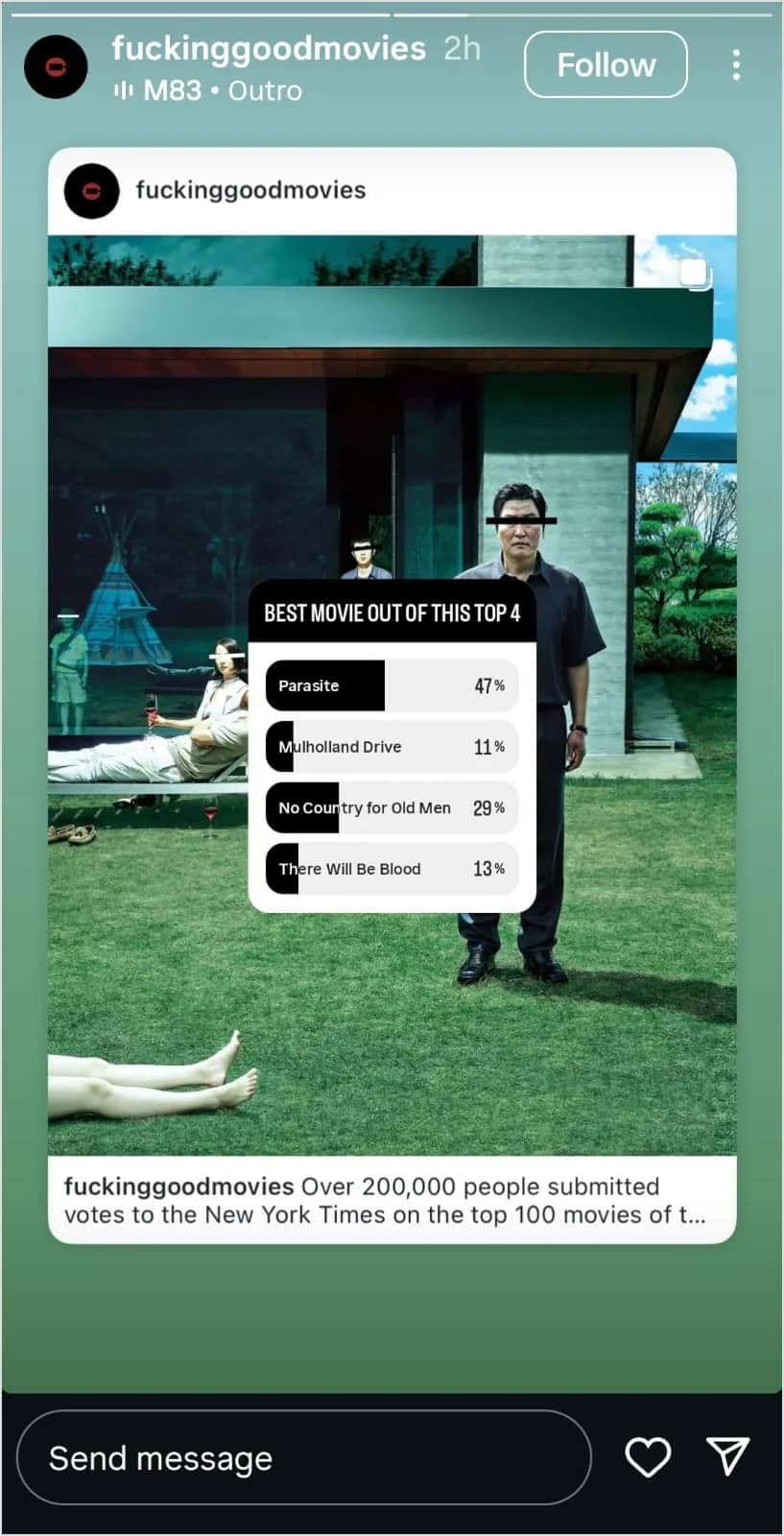 Instagram poll example
