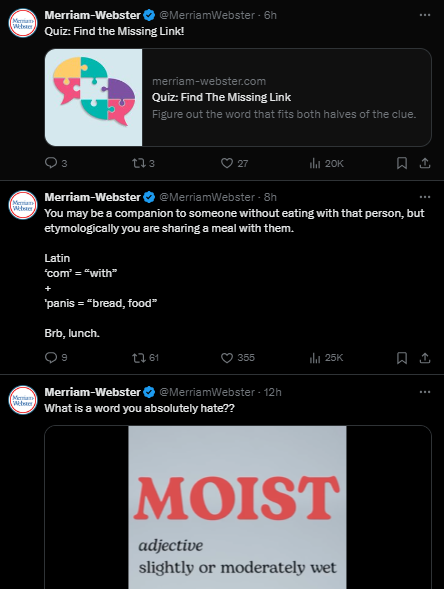 Merriam Webster post
