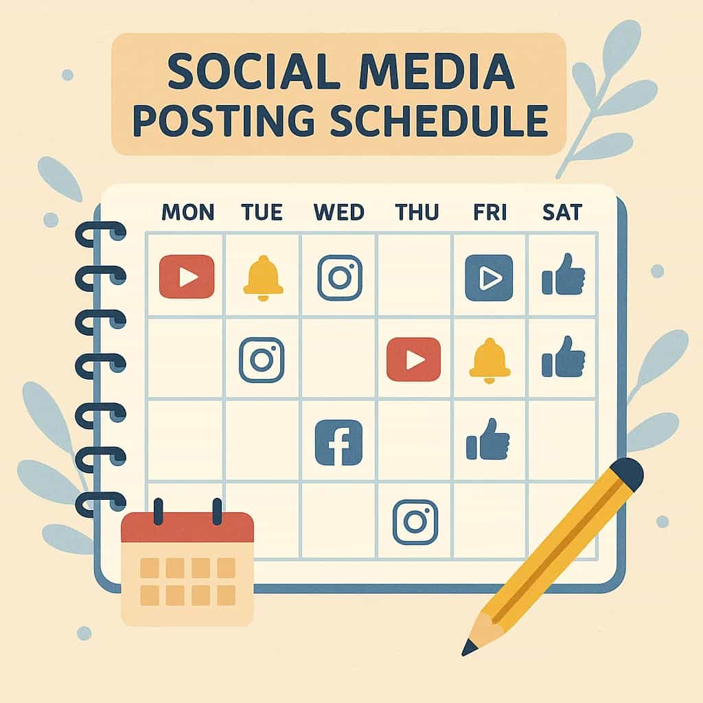 Social media posting schedule