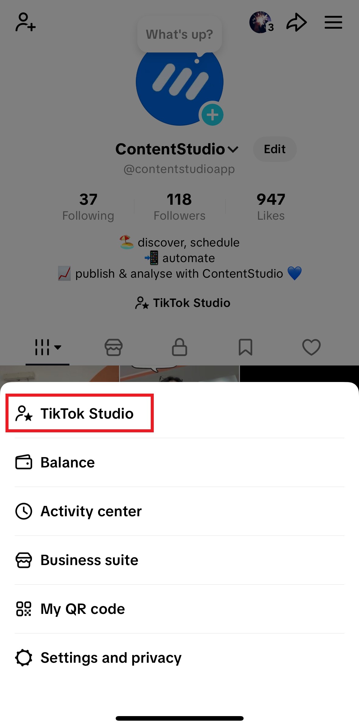 TikTok studio