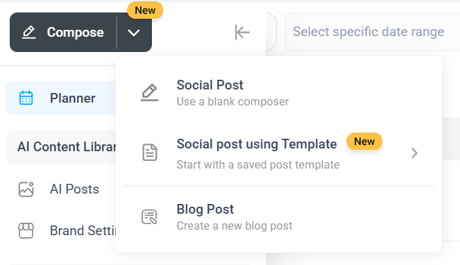 Choose post type