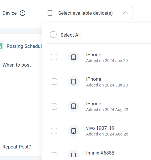 Choose device

