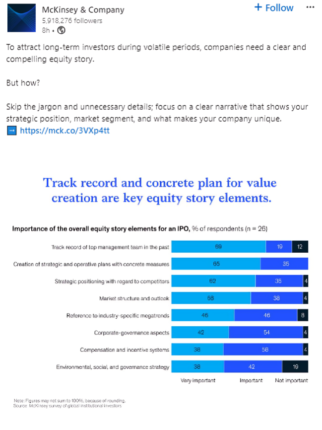 McKinsey & company example from LinkedIn