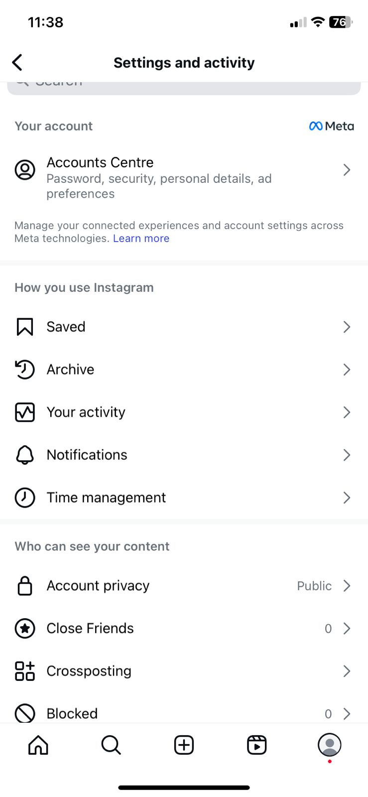go to your liked reels