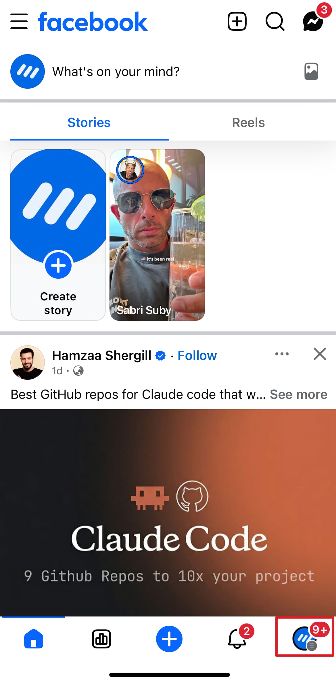 Facebook account on iPhone