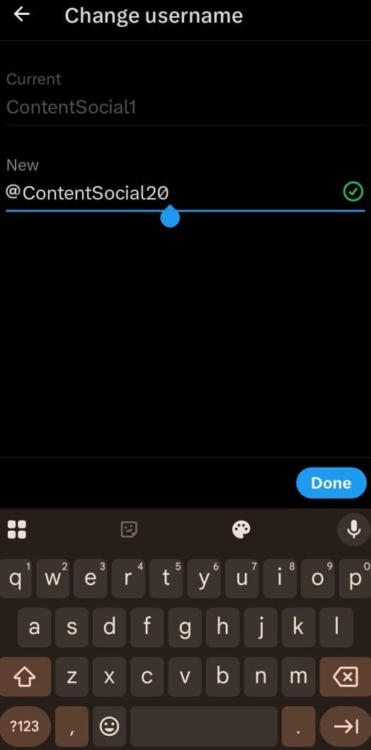 Change Twitter handle/username